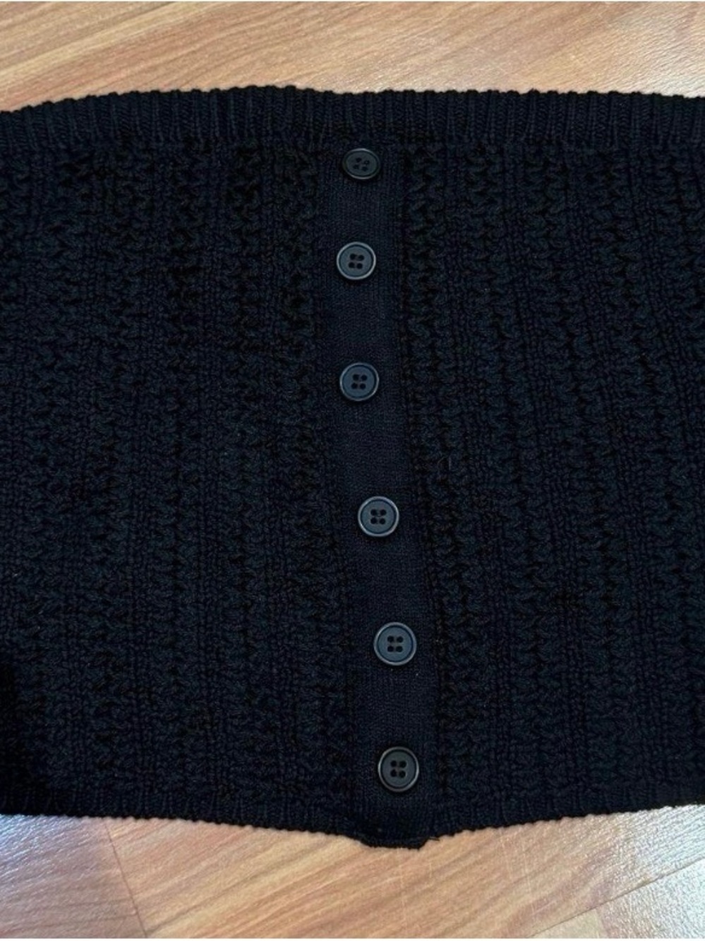 Forever 21 Black Button-Front Knit Cardigan